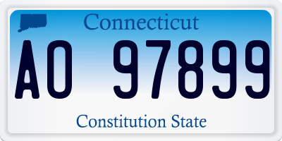 CT license plate AO97899