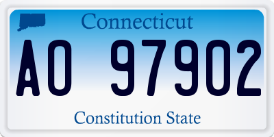CT license plate AO97902