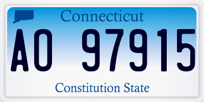 CT license plate AO97915