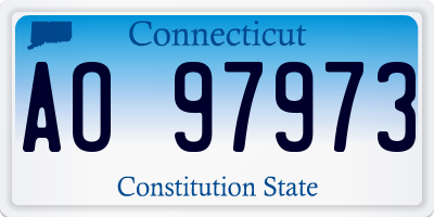 CT license plate AO97973
