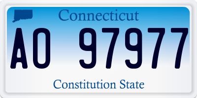 CT license plate AO97977