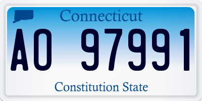 CT license plate AO97991