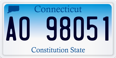 CT license plate AO98051