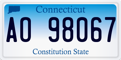 CT license plate AO98067
