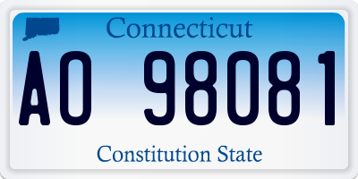 CT license plate AO98081