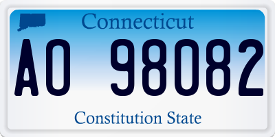 CT license plate AO98082