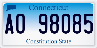 CT license plate AO98085