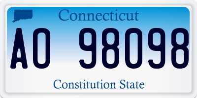 CT license plate AO98098