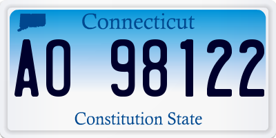 CT license plate AO98122