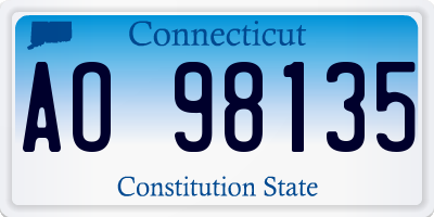 CT license plate AO98135