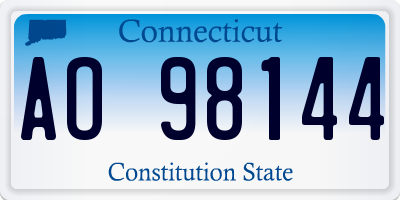 CT license plate AO98144