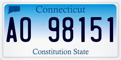 CT license plate AO98151