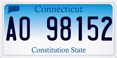 CT license plate AO98152