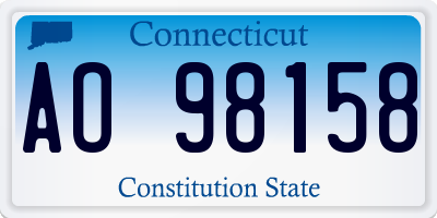 CT license plate AO98158