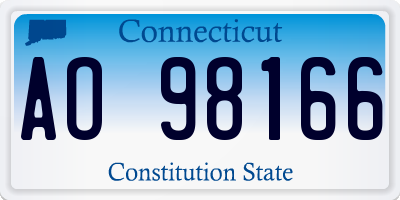 CT license plate AO98166