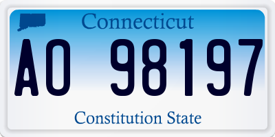 CT license plate AO98197