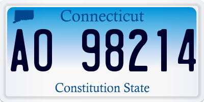 CT license plate AO98214