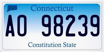 CT license plate AO98239