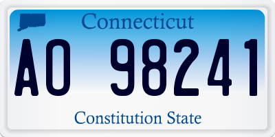 CT license plate AO98241
