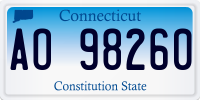 CT license plate AO98260