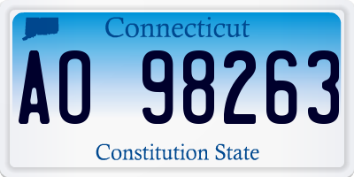CT license plate AO98263