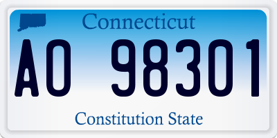 CT license plate AO98301