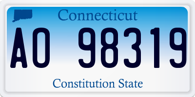 CT license plate AO98319