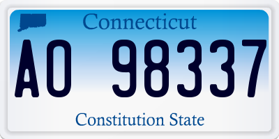 CT license plate AO98337