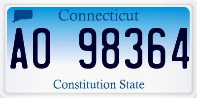 CT license plate AO98364