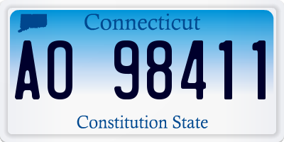 CT license plate AO98411