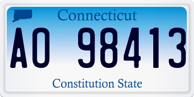 CT license plate AO98413
