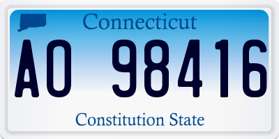 CT license plate AO98416