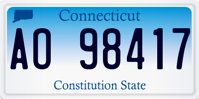 CT license plate AO98417