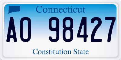 CT license plate AO98427