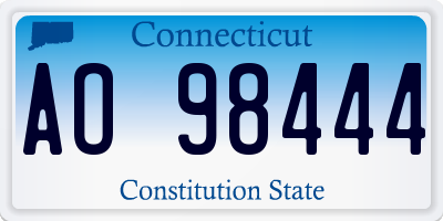 CT license plate AO98444