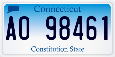 CT license plate AO98461