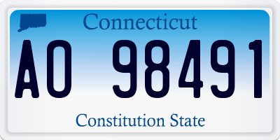 CT license plate AO98491