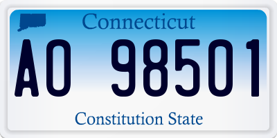 CT license plate AO98501