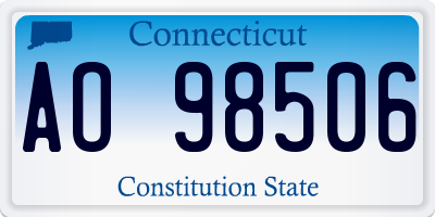 CT license plate AO98506