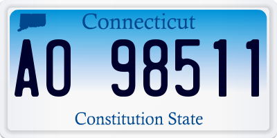 CT license plate AO98511