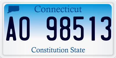 CT license plate AO98513