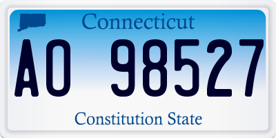 CT license plate AO98527
