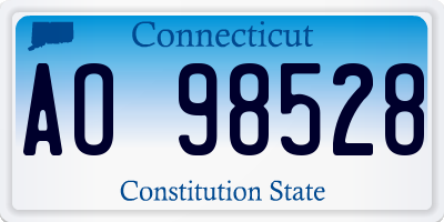 CT license plate AO98528