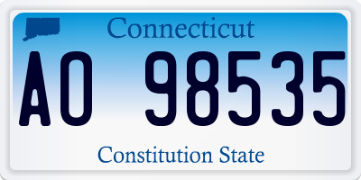CT license plate AO98535