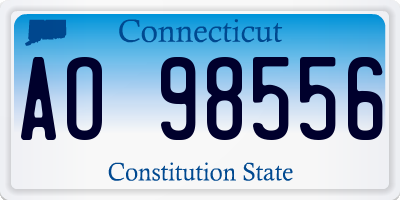 CT license plate AO98556