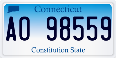 CT license plate AO98559
