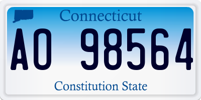 CT license plate AO98564