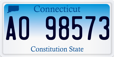 CT license plate AO98573