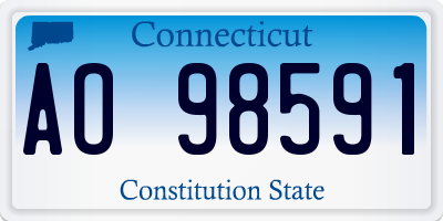 CT license plate AO98591