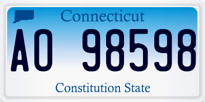 CT license plate AO98598